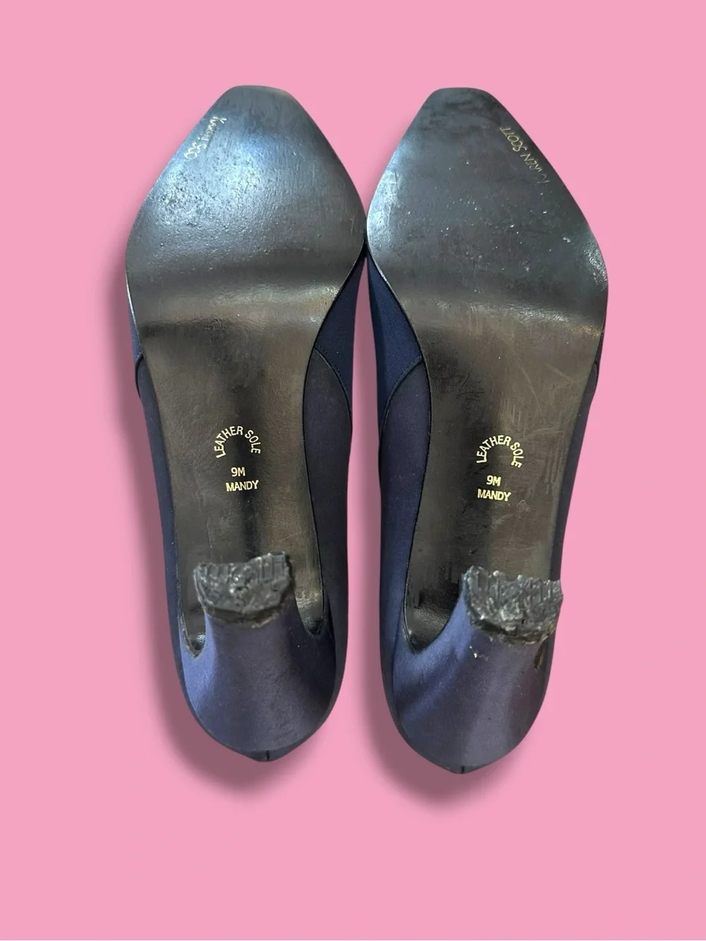 Karen Scott Navy Pointed-Toe Mid-Heel Pumps